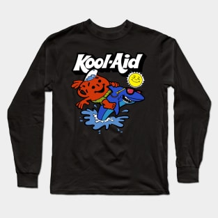 Kool Aid Man Rides a Shark Long Sleeve T-Shirt